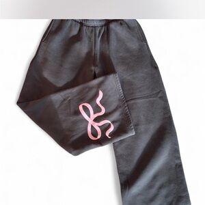 Edikted Bonny Bow Wide Leg Sweatpants
